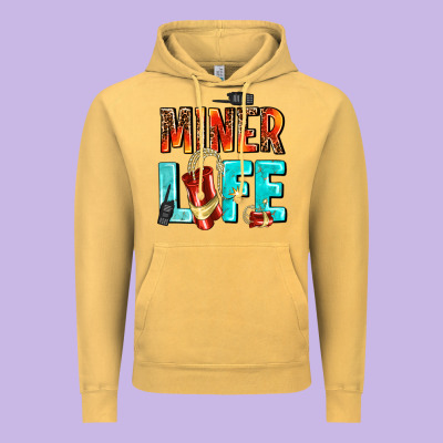 Miner Life Vintage Hoodie Designed By Adodesignshop