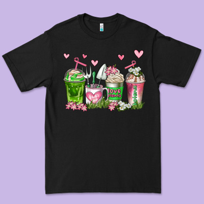 Botanic Coffee Cups Premium Tee Designed By Adodesignshop