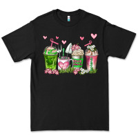 Black botanic coffee cups Premium Tee - AdoDesignShop