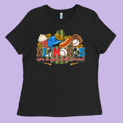 Ladies Tee diamonds are a girls best friend