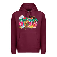 Burgundy School counselor off duty Premium Hoodie - NancyCooperArtShop