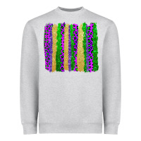 Heather Grey mardi gras brushstrokes Heavyweight Sweatshirt - AdoDesignShop