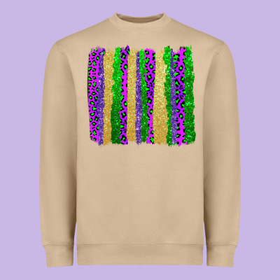 Mardi Gras Brushstrokes Heavyweight Sweatshirt Designed By Adodesignshop
