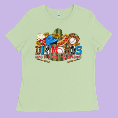 Ladies Tee diamonds are a girls best friend