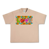 Burro love and sunflower with pen and apple license plate template Urban Heavy Tee - Artiststas