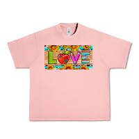Salmon love and sunflower with pen and apple license plate template Urban Heavy Tee - Artiststas