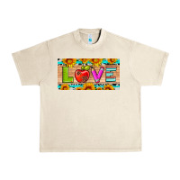 Sandshell love and sunflower with pen and apple license plate template Urban Heavy Tee - Artiststas
