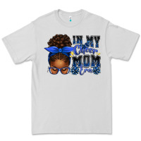 Dove Grey in my cheer mom era afro messy bun Premium Tee - texasbilliewilder