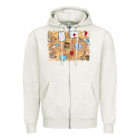 Oatmeal Heather nurse Zipper Hoodie - MaliasSmallBusiness
