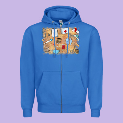 Nurse Zipper Hoodie Designed By Maliassmallbusiness