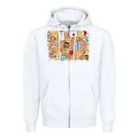 White nurse Zipper Hoodie - MaliasSmallBusiness