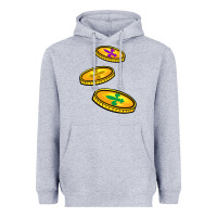 Heather Grey louisiana coins Heavyweight Hoodie - BarkalooDesign