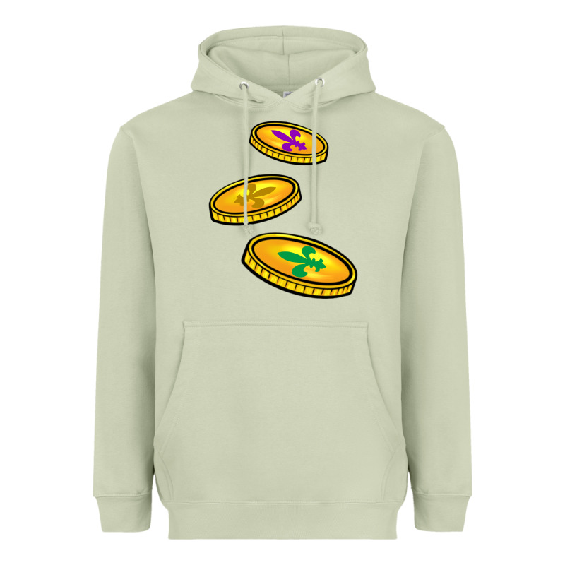 Louisiana Coins Heavyweight Hoodie by BarkalooDesign | Teevron