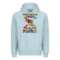 Blue Mist society says i'm autistic god says i'm perfect Premium Hoodie - JahusDesignShop