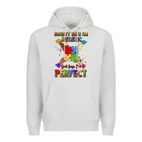 Dove Grey society says i'm autistic god says i'm perfect Premium Hoodie - JahusDesignShop