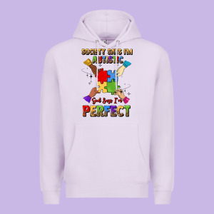 Society Says I'm Autistic God Says I'm Perfect Premium Hoodie Designed By Jahusdesignshop