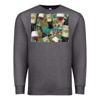 Charcoal Heather California Wine with Leopard Background Premium Sweatshirt - Bettercallsaul