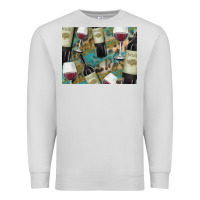 Dove Grey California Wine with Leopard Background Premium Sweatshirt - Bettercallsaul
