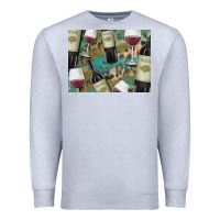 Heather Grey California Wine with Leopard Background Premium Sweatshirt - Bettercallsaul