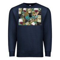 Navy California Wine with Leopard Background Premium Sweatshirt - Bettercallsaul