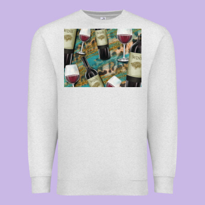California Wine With Leopard Background Premium Sweatshirt Designed By Bettercallsaul