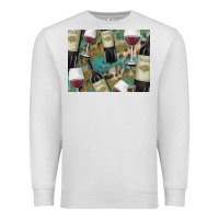 Oatmeal Heather California Wine with Leopard Background Premium Sweatshirt - Bettercallsaul