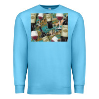 Ocean Blue California Wine with Leopard Background Premium Sweatshirt - Bettercallsaul