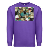 Purple California Wine with Leopard Background Premium Sweatshirt - Bettercallsaul