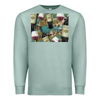 Seafoam California Wine with Leopard Background Premium Sweatshirt - Bettercallsaul