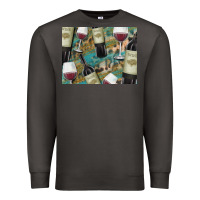 Smoke California Wine with Leopard Background Premium Sweatshirt - Bettercallsaul