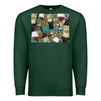 Sports Green California Wine with Leopard Background Premium Sweatshirt - Bettercallsaul