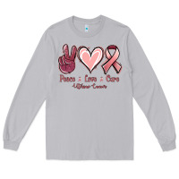 Moon Dust Peace Love Cure Uterine Cancer Long Sleeve Tee - Jasminsmagicworld