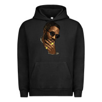 Pigment Black Black man Urban Hoodie - HowdyJamesFarm