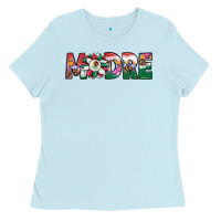 Baby Blue mexican flag sunflower madre Ladies Tee - JahusDesignShop