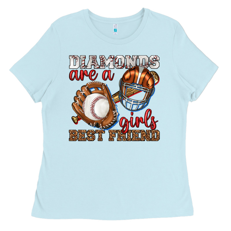 Diamonds Are A Girls Best Friend Baseball Ladies Tee by texasbilliewilder | Teevron