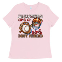 Bubblegum Pink diamonds are a girls best friend baseball Ladies Tee - texasbilliewilder