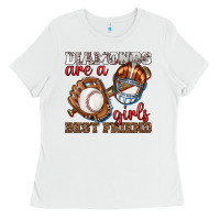 White diamonds are a girls best friend baseball Ladies Tee - texasbilliewilder