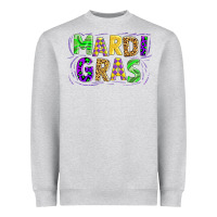 Heather Grey mardi gras Heavyweight Sweatshirt - AdoDesignShop