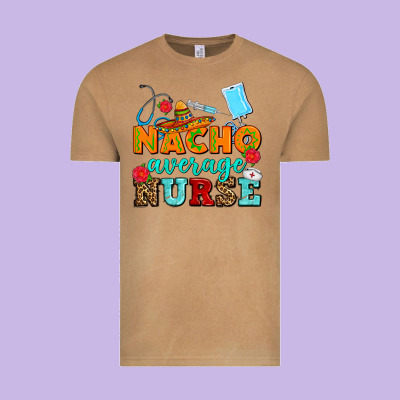 Nacho Average Nurse Vintage Tee Designed By Adodesignshop