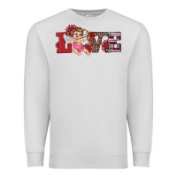 Dove Grey valentine's day cupid sunflowers love Premium Sweatshirt - RanaPortraitStore