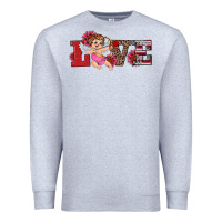 Heather Grey valentine's day cupid sunflowers love Premium Sweatshirt - RanaPortraitStore