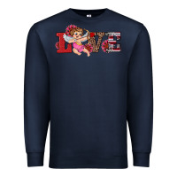 Navy valentine's day cupid sunflowers love Premium Sweatshirt - RanaPortraitStore
