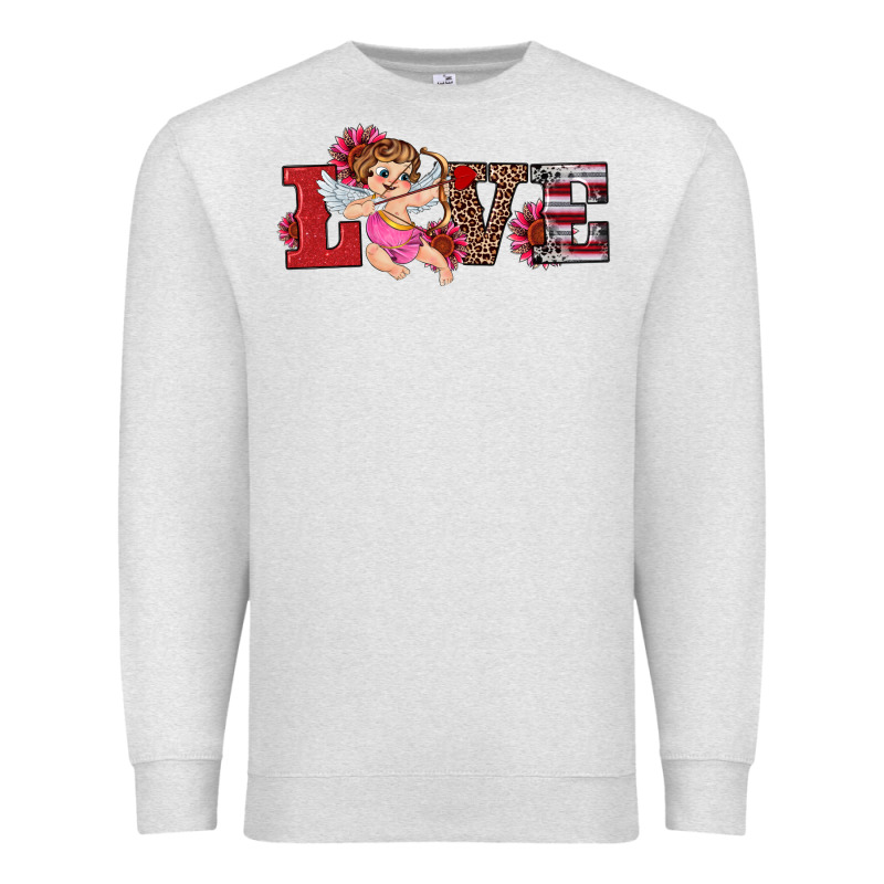 Valentine's Day Cupid Sunflowers Love Premium Sweatshirt by RanaPortraitStore | Teevron