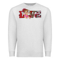 Oatmeal Heather valentine's day cupid sunflowers love Premium Sweatshirt - RanaPortraitStore