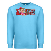 Ocean Blue valentine's day cupid sunflowers love Premium Sweatshirt - RanaPortraitStore