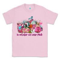 Bubblegum Pink western cancer  in october we wear pink coffee cups with ribbons Classic Tee - AdoDesignShop