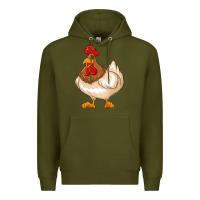 Army Green cute chicken Premium Hoodie - texasbilliewilder