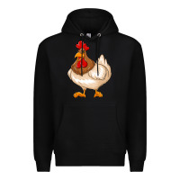 Black cute chicken Premium Hoodie - texasbilliewilder