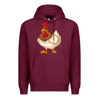 Burgundy cute chicken Premium Hoodie - texasbilliewilder