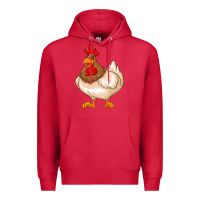 Cardinal cute chicken Premium Hoodie - texasbilliewilder